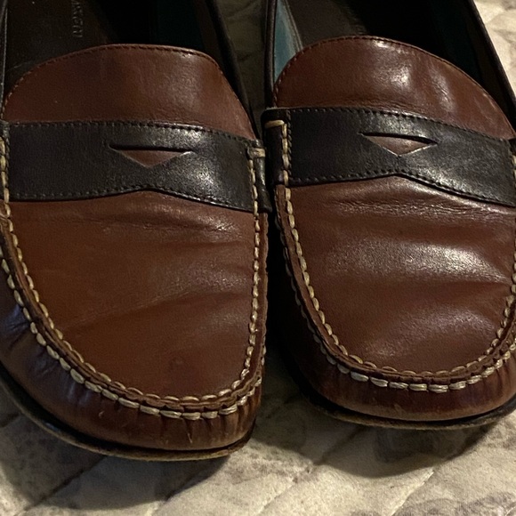 REDUCED! H.S. Trask & Co. 2-Tone Penny Loafers Brown 8.5 Medium - Picture 3 of 11